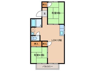 コーポ藤の物件間取画像